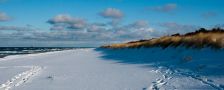 Einsamer Schneestrand Richtung Prerow